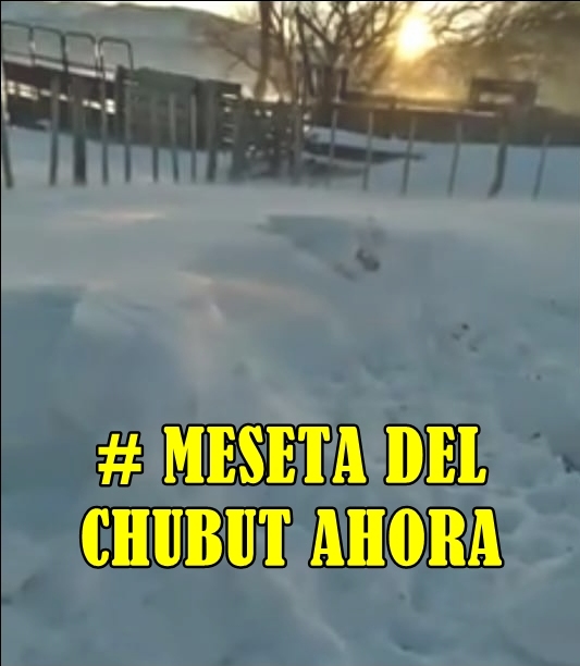 MESETA DEL CHUBUT , nieve y sus pobladores