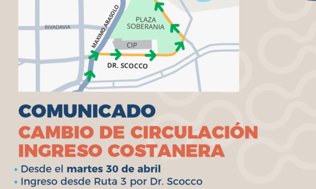 Cambia el sentido de ingreso y egreso de la Costanera céntrica