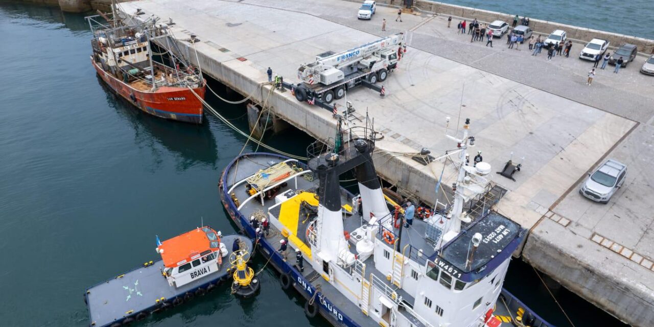 Fue instalada la boya oceanográfica en las aguas del Golfo San Jorge